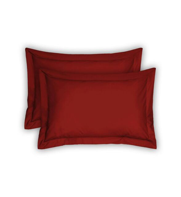 Rackhams Polycotton Oxford Pillowcase Pair Pack - Red - Pillowcase (48cm x 74cm)