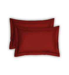 Rackhams Polycotton Oxford Pillowcase Pair Pack - Red - Pillowcase (48cm x 74cm)