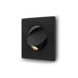 Rackhams 3 Watt Square Black Recessed LED Reading Lamp For Bed - thumbnail 2