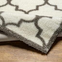 Rackhams Cloudy Shag-Modern Ivory Grey Soft Plush Pile Rug - 160 x 213 cm - thumbnail 4