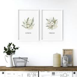 Rackhams Laundry Room Pictures - Set of 2 wall art prints - A2 16.54 x 23.39 in / 42 x 59.4 cm - Satin Photo paper 280 gsm - Oak Frame - thumbnail 4