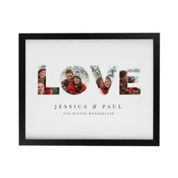 Rackhams Personalised LOVE Photo Upload Black Poster Frame - thumbnail 4