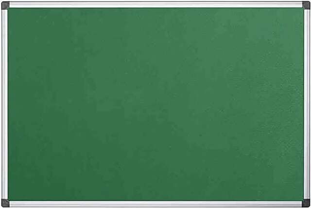 Rackhams 60 cm x 45cm Aluminium Frame Felt Notice Pin Board - Notice Board Bulletin Frame for Office, School, Bedroom, Memo, and Home - Green - image 1