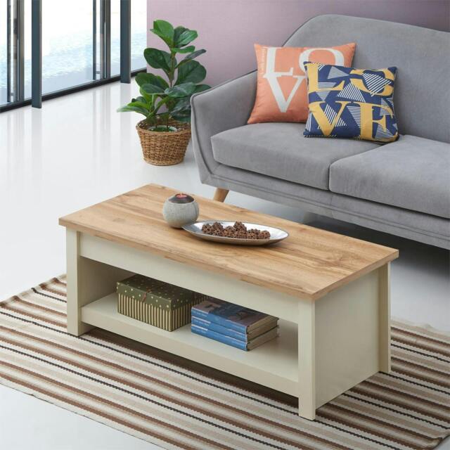 Rackhams Lisbon Lift Up Coffee Table - Cream - image 1