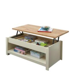 Rackhams Lisbon Lift Up Coffee Table - Cream - thumbnail 3