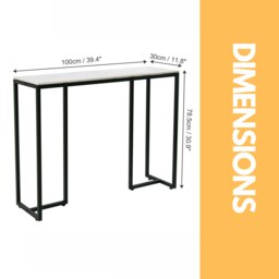 Rackhams Faux Marble Console Table - thumbnail 6