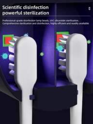 Rackhams Smart UV Toothbrush Sanitizer Case with Wave Sensor Rechargeable - One Size - White - UV Toothbrush Holder - thumbnail 5