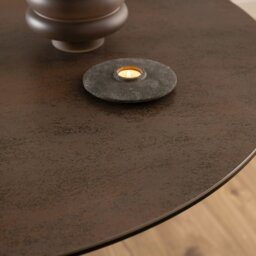 Rackhams Heaven Dining Table with Ceramic Rusty Brown Top - Black - No - Brown - thumbnail 6
