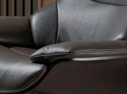 Rackhams Chocolate Brown Leather Swivel Recliner Armchair 5022 - Modern - Yes - No - thumbnail 5