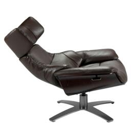 Rackhams Chocolate Brown Leather Swivel Recliner Armchair 5022 - Modern - Yes - No - thumbnail 6