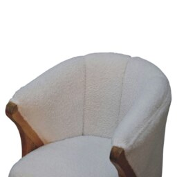 Rackhams White Boucle Minimalistic Chair - thumbnail 5