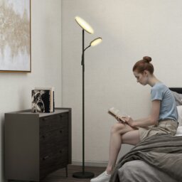 Rackhams Floor Lamp for Living Room, Standing Lamp with 4 Scene Modes, Black - Yes - Metal, PC - Floor Lamp - thumbnail 3