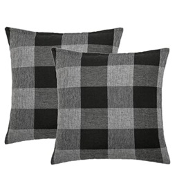 Rackhams checked cushions fluffy pillow cases 2 pack 18 inch cushion pillows covers 45x45 cushion covers - Red - thumbnail 5