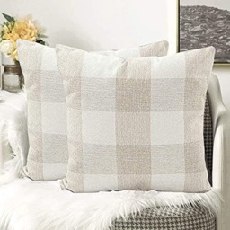 Rackhams checked cushions fluffy pillow cases 2 pack 18 inch cushion pillows covers 45x45 cushion covers - Red - thumbnail 4