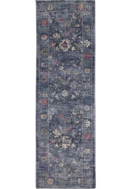 Rackhams Traditional Floral Rug – Blue Elegance - 68X235 cm - image 1