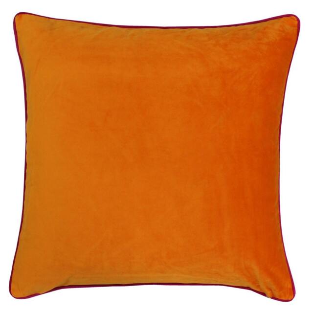 Rackhams Meridian Cushion Cover - Clementine/Hot Pink - 55 x 55cm - Clementine/Hot Pink - 100% Polyester - image 1
