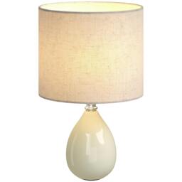 Rackhams Table Lamp, Vintage Eastern Bedside Desk Lamp, Cream White - thumbnail 2