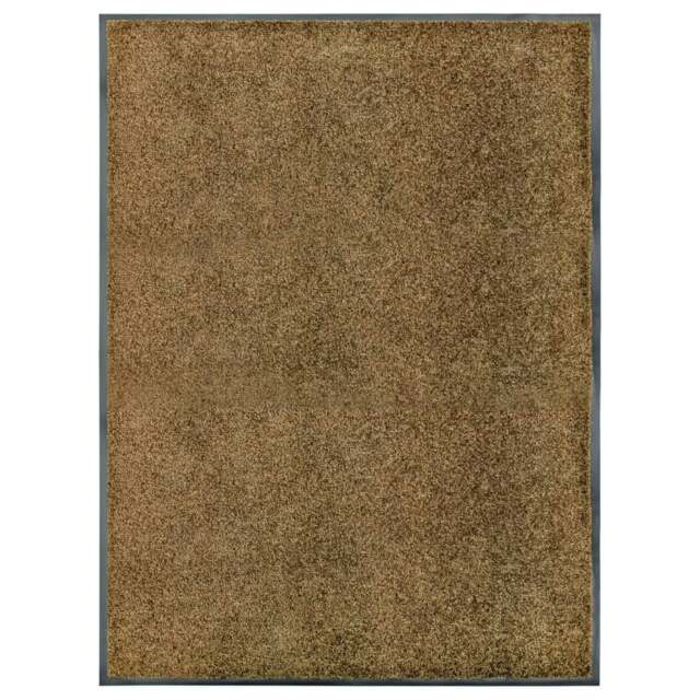 Rackhams Doormat Washable Brown 90x120 cm