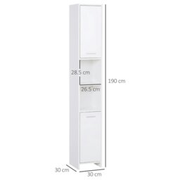 Rackhams Storage Cabinet For Bathroom Bedroom Freestanding w/Door Cupboard&Shelves - thumbnail 5
