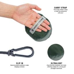 Rackhams Ultralight Hammock - Green - thumbnail 4
