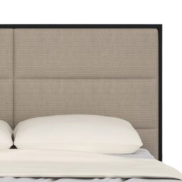 Rackhams Orchid Kingsize Bed - Wenge (Black Stained Oak) with Beige Fabric - thumbnail 3