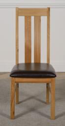 Rackhams Princeton Solid Oak Dining Chair - Brown - 1 - thumbnail 1
