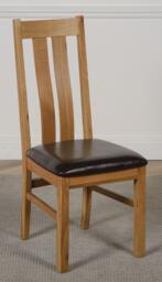 Rackhams Princeton Solid Oak Dining Chair - Brown - 1 - thumbnail 2