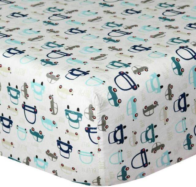 Rackhams Nursery Cars Organic Cotton Crib Sheet