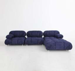 Rackhams B&B Italia Camaleonda Style Sofa, Three Seater Sofa, Modular Sofa, Velvet - Ottoman - Orange - thumbnail 4