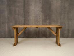 Rackhams Hollies Wooden Garden Table, Outdoor Picnic Dining Desk - Rustic Finish - Included assembly - 180cm - thumbnail 6