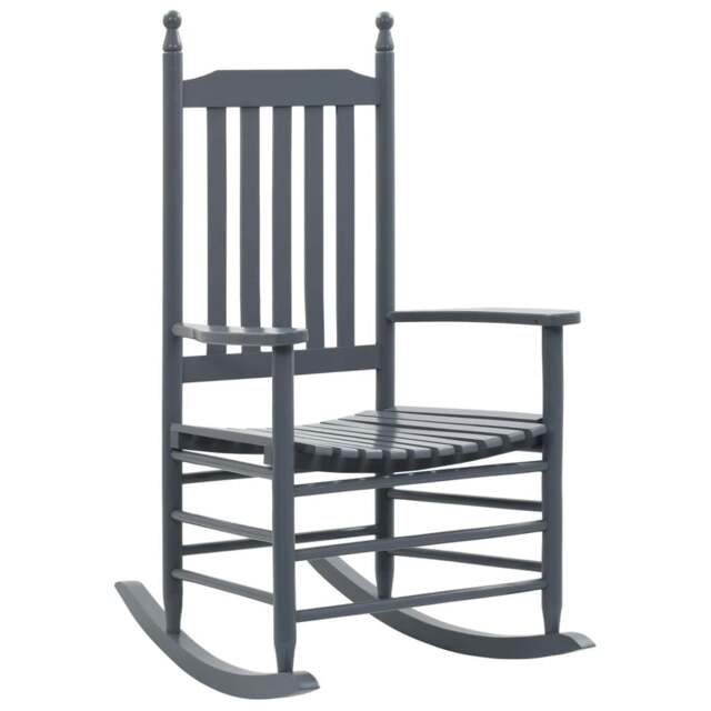 Rackhams Rocking Chair with Curved Seat Grey Poplar Wood