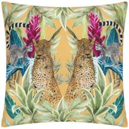 Rackhams Kali Leopard Outdoor Cushion Cover - Multicoloured - 43cm x 43cm - Multicoloured - 100% Polyester