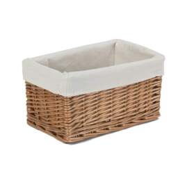 Rackhams Lined Double Steamed Storage Wicker Basket - thumbnail 6