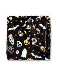 Rackhams Spooky Halloween Mix Fleece Throw -  Black - thumbnail 4