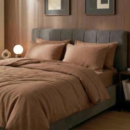 Rackhams Percale Move-In Bedding Set - Brown - Double - Standard - thumbnail 4