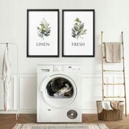 Rackhams Laundry Room Art Prints - Set of 2 wall art prints - 20 x 30 in / 50 x 76 cm - Polyester Canvas 260 gsm - Canvas wrapped - thumbnail 1