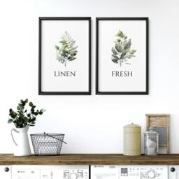 Rackhams Laundry Room Art Prints - Set of 2 wall art prints - 20 x 30 in / 50 x 76 cm - Polyester Canvas 260 gsm - Canvas wrapped - thumbnail 2