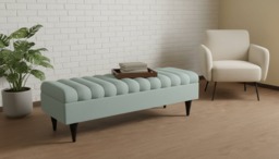 Rackhams Romo Panel Ottoman Bench Seat – Seafoam Green Coffee Table & Seating for Living Room UK - 50 x 40 Inches (127 x 102cm) - thumbnail 4