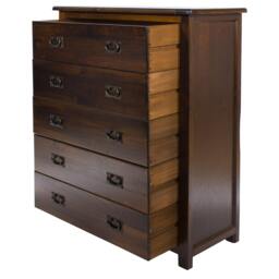 Rackhams Boston 5-Drawer Chest of Drawers - dark brown - thumbnail 2