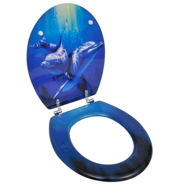 Rackhams WC Toilet Seat MDF Lid Dolphins