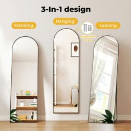 Rackhams 165X60CM Full Length Free Standing Floor Mirror Wall Mounted Home Decor - thumbnail 5