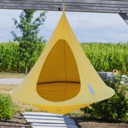 Rackhams Single Cacoon Hanging Chair - Lemonade - thumbnail 2