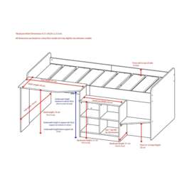 Rackhams Single, Pilot Cabin Bed, Grey - Single - Single - thumbnail 5