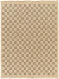 Rackhams Mirage-Cottage Tan Black Checkered Fringe In- & Outdoor Jute-Look Rug - 200 x 275 cm - thumbnail 2