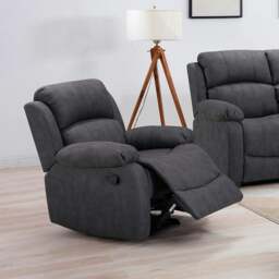 Rackhams Alaska Grey Full Fabric 3 Piece Sofa Suite - thumbnail 3