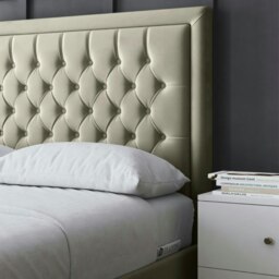 Rackhams Allegra Ottoman Bed with Upholstered Headboard - Beige - Small Double / 4ft - thumbnail 3