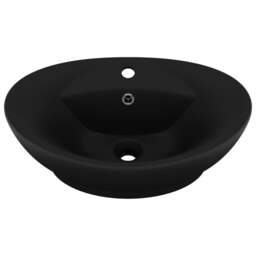 Rackhams Luxury Basin Overflow Oval Matt Black 58.5x39 cm Ceramic - thumbnail 2