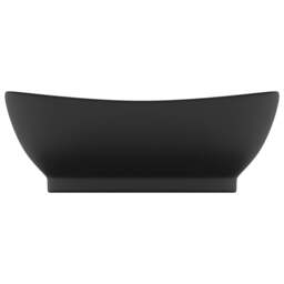 Rackhams Luxury Basin Overflow Oval Matt Black 58.5x39 cm Ceramic - thumbnail 3