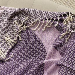 Rackhams Caria Throw Blanket, HAND-LOOMED - Purple with Lavender - thumbnail 5