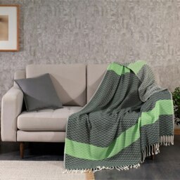 Rackhams Caria Throw Blanket, HAND-LOOMED - Purple with Lavender - thumbnail 6
